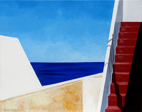 Blick von der Treppe aufs Meer, 2006