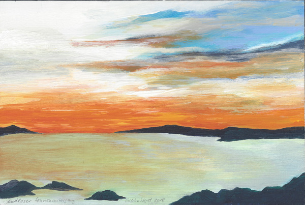 Endloser Sonnenuntergang, 2018, 20 x 30 cm