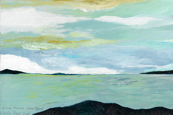 Heiterer Himmel berm Fjord, 2018, 20 x 30 cm