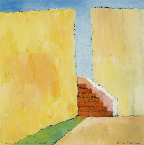 Zwei gelbe Mauern mit Treppe, 2008