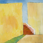 Zwei gelbe Mauern mit Treppe, 2008 klein