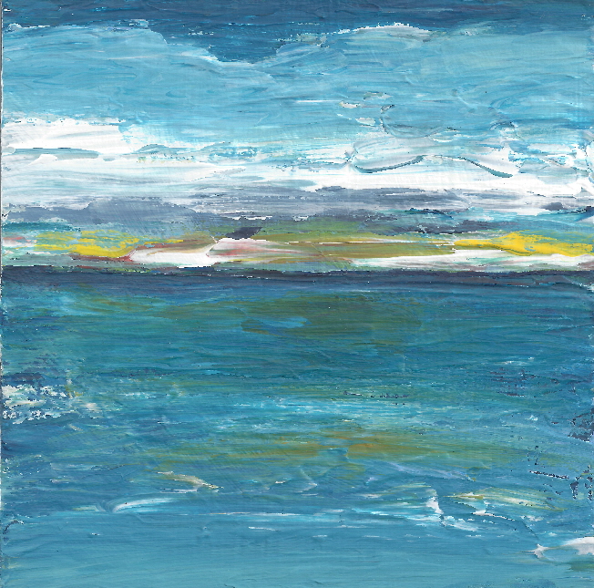 Meer und Himmel 17, 2018, 15 x 15 cm