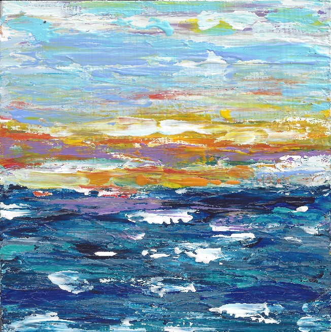 Meer und Himmel 10, 2018, 15 x 15 cm