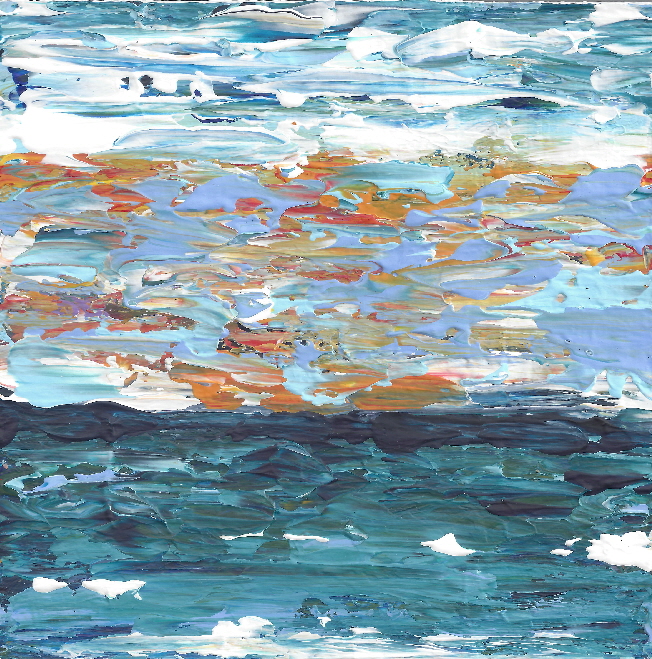 Meer und Himmel 22, 2018, 15 x 15 cm