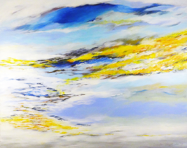 Wolkendurchblick, 2018, 100 x 120 cm